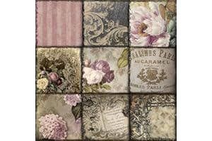 Crafty Things 4 x Paper Napkins - Vintage Collage Paris - Ideal for Decoupage/Napkin Art