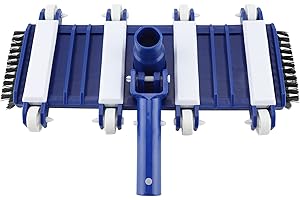 TOPINCN Tête D'aspirateur, Tête de Brosse D'aspirateur de Piscine Robuste pour étang à Poissons, Brosses Propres, Tête de Brosse D'aspirateur D'étang pour Connecteur de Tuyau D'aspiration de 1,5 Pouce