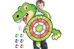 YJSDDNTY Diana para niños, Juguete de Dinosaurio, con 6 Bolas, Juegos de Fiesta al Aire Libre, Juego de Lanzamiento de Dardos, Disco de Regalo, 73 cm