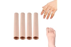 DAQIEPIN 4 Pezzi Manicotti per Dita Dei Piedi Copri Dita in Gel Tagliabile Salva Punte e Proteggi Dita Protezione Dita Piedi per Prevenire Vesciche Calli e Duroni (15 cm, 2 dimensioni)
