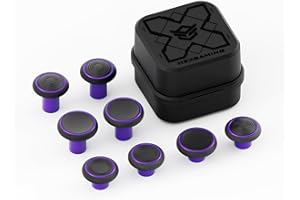 HEXGAMING Joysticks Interchangeable pour ps5 Phantom Pro Manette & Ultimate Pro Manette,Stick Analogique de Remplacement Accessoires avec 2 Hauteurs, 8PCS-Violet