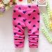 Zhuannian Baby Girls Bowknot Fleece Lining Leggings Trousers (18-24months, Hot pink heart)