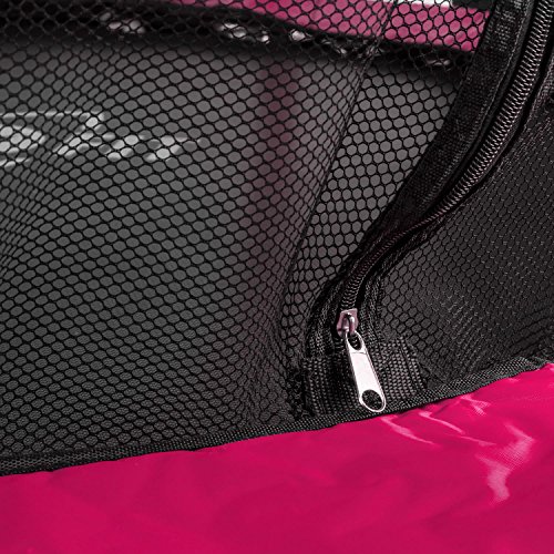 Klarfit Rocketkid Trampolin Minitrampolin Gartentrampolin (für Kinder ab 3 Jahre, 140 cm Durchmesser, bis max. 50 kg belastbar, komplett verschließbares Sicherheitsnetz) verschiedene Farben - 7