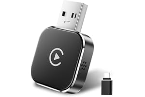 SUOXIOM 2025 Wireless Carplay & Android Auto Adapter 2-in-1, 2.4+5.0 GHz WiFi Android Auto Adapter, Plug and Play, 5.0 Bluetooth Stabile Verbindung, USB C/A, Kompatibel mit Phone iOS 10+ und Android 11+, Q1AS