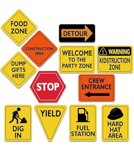 Aazon.co: Hottog 16 Pieces Construction Birthday Party Supplies Construction Theed Zone Party - View #7