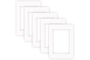 nielsen Conservation Passepartout 1,5 mm, set di 5, formato esterno 13x18 cm per foto 9x13 cm, bianco puro bianco brillante liscio
