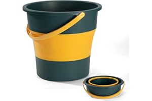 ZLLKEJI Barreño Plegable Colada Cubo Plegable Camping Portabilidad Cubo de Agua para Limpieza y Automóviles Cubo De Silicona Portátil para Baño Cocina Viaje 16.8L Azul