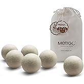 كرة تجفيف الصوف METSGO (6 قطع) - منعم طبيعي - مزيل التجاعيد - للمجفف