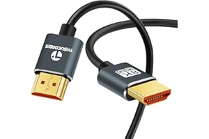 Thsucords Ultra cienkie 8K 4K Kable HDMI 2M, Slim LanElastyczne miękkie HDMI 2.1 Obsługa 4K@120Hz8K@60Hz 48Gbps Kompatybilny z Roku TV/HDTV/PS5/Blu-ray