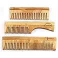 awenest Neem Comb Combo - Pack Of 3 Combs | Pure Neem wooden Combs for Men and Women | Eco Friendly | Plastic-Free