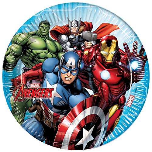 52-teiliges Party-Set MARVEL Mighty Avengers – Teller Becher Servietten für 16 Kinder - 2