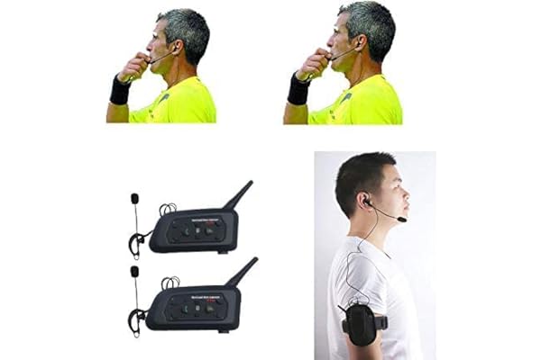 Arbitre Casque 2 Arbitres Football Communication Full Duplex Casques sans Fil