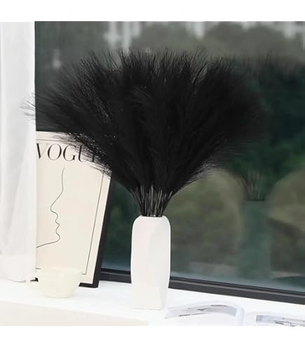 JonesHouseDeco - Herbe De La Pampa Artificielle Noire 150 Cm En Pot - Décoration Intérieure Élégante - Fêtes & Mariages