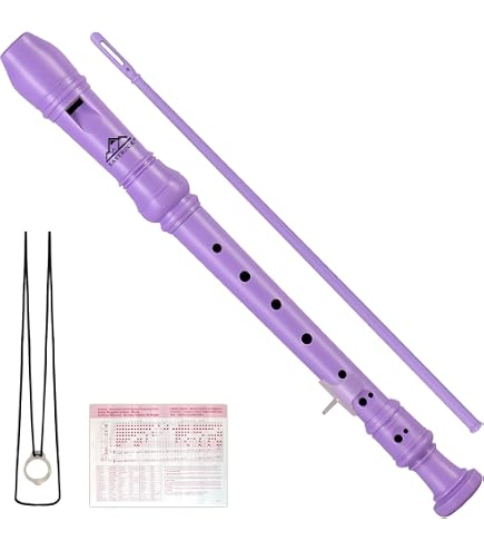 Flûte à Bec Soprano Moeck Rondo 2203 – Bois De Poirier Teinté, Tonalité Baroque, Accord A1=442 Hz