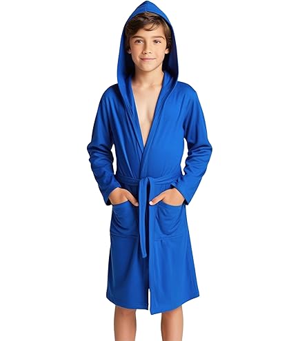 Accappatoio Bambino Dolphin Microfibra Con Cappuccio - Morbido, Salvaspazio, Colorato (Giallo, 14/16 Anni) - Foto 11