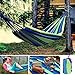 Produktbild Camping Hängematte, tronisky Tragbaren Reise Hängematte Outdoor Camping Hammock aus Leinwand, Wandern Hammock Doppelhängematte für Garten, Balkon, Strand - Belastbarkeit bis 150kg, 190*150cm