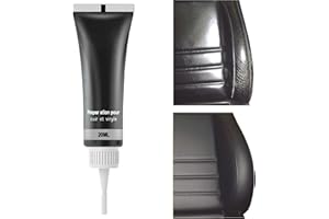 SCOBUTY Leder Reparatur Set,Lederreparatur Creme,Leder-Restaurator,Lederkratzer Reparatur für Leder Restaurierung Risse Löcher,Autositze,Sofas,Schuhe,Ledertaschen,Gürtel,Schwarz
