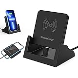 Cargador inalámbrico, 15W Wireless Charger Estación Phone Fast Charge Holder para iPhone 14/13/12/12 /11/Pro/Pro MAX/SE/XS/XR
