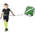 QUICKPLAY Replay Strike Solo Soccer Trainer | Hands-Free Adjustable Solo Soccer Rebounder – Fits Balls 3, 4, and 5 [Soccer Ball not Included] (Replay Strike Green)
