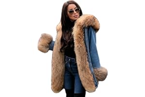 Aox Women Fashion Faux Fur Hooded Camouflage Military Loose Plus Size Winter Coat Outdoor Parka Anoraks