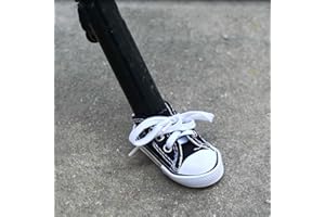 95SCLOUD Motorrad Fahrrad Fußstütze Seitenständer Kleine Schuhe Motorrad-Seitenständer Pad Seitenständer Unterlage Schuh Motorcycle Bicycle Foot Support Small Shoes Schön Segeltuchschuhe Dekoration (Schwarz)