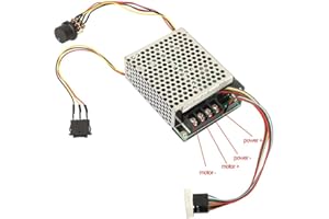 SIMLUG Pantalla digital 0~100% Controlador de velocidad del motor de CC, ajustable 10-55V 60A Controlador de velocidad del motor de CC PWM 12V 24V 48V 2000W MAX 100A Potenciómetro reversible