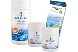 Banisan - Sparset - Clean up! 500ml, Calcit 500ml, Chlorisan 1kg - Powerhaus24 Pflegefibel