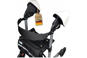 ‎FABACARE FabaCare Rollator Handschuhe Actimo, Rollstuhl Handschuhe, extra warme Handwärmer, Handmuff, Wasserdicht, Winddicht, Fingerwärmer, Fäustling, 1 Paar