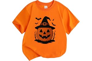 T-shirt barn pojkar halloween pumpa tryck kortärmad t-shirt casual top base mode barn t-shirt för barn