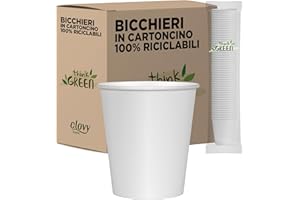 cubex professional® - Kit de 500 vasos reciclables de cartón blanco, 180 ml, para café, agua o bebidas calientes y frías