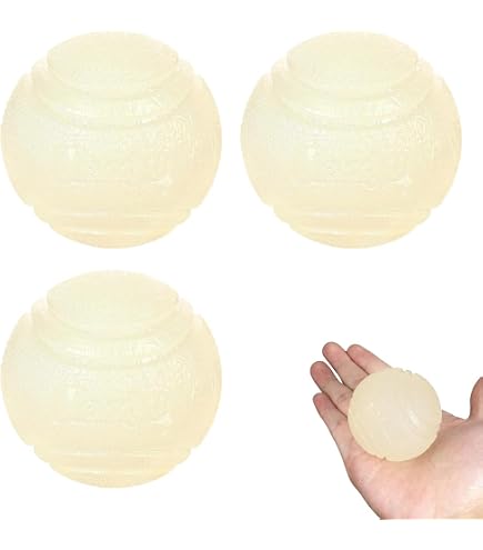 QKURT 4 Stück Glow Ball, Glow In The Dark Hundebal Produktbild