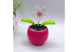 SQUAREZHENBO Décoration de tableau de bord de voiture à énergie solaire - Décoration amusante à énergie solaire - Pot de fleurs dansant - Décoration de voiture - Cadeaux pour amis - Kits d'énergie solaire
