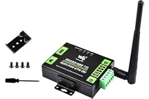 WAVESHARE Server Seriale RS232/485 a WiFi Ethernet Convertitore, Modbus Gateway, MQTT Gateway, Supporto Seriale a WIFI, Seriale a Ethernet, Ethernet a WIFI ecc. Alimentazione DC 6~36V/PoE