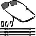 UoQo 3Pcs Adjustable Glasses Strap, Non-Slip Sports Glasses Holder Elastic Silicone Sunglasses Strap No Tail Sunglasses Holder Neck Lanyard Cord Eyewear Retainer for Men Women Teenagers