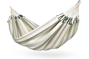 ‎LA SIESTA LA SIESTA® - Brisa - Klassische Doppel-Hängematte, handgefertigt in Kolumbien, mit 160 cm Breite für entspannte Momente drinnen und draußen. (Cedar)