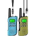 Inspireyes Walkie Talkies for Kids Rechargeable, 48 Hours Working Time 2 Way Radio Long Range, Outdoor Camping Games Toy Birthday Xmas Gift for Boys Age 8-12 and Girls Age 3-5,Toys for 8 Year Old Boys