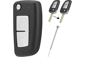 GENERIC 2 Buttons Car Key Case For Nissan Juke For Nissan X-Trail T32 Nissan Juke F15 Nissan Micra K14 FNissan Pulsar C13 Nissan Qashqai J11 with Pin Removal Tools (2 Buttons)