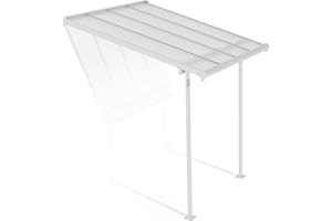Canopia by Palram Pergola Sierra 5 m² en Aluminium Et Polycarbonate, Moderne & Élégante, pour Couvrir Une Terrasse Toute L’année (Blanc)