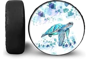 POLERO Sea Turtle Spare Wheel Tire Cover for Travel Trailer Camper Truck SUV fit 14-19 Inch Tire Diameter