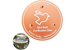 NUTKIT Bird Bath Cooper Disk, 99.99% Pure Copper Plate For Bird-bath Clean, 0.6mm Bird Bath Purification Disk with Self-Cleaning Keeps Water Fresh Year-Round, Fit for Outdoor Birdbaths Bowls Fountains