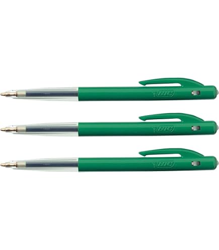 BIC Kugelschreiber M10 Clic – 5 Stück, Mittlere 1 Mm Spitze, Blaue Tinte, Mit Clip & Füllstandsanzeige