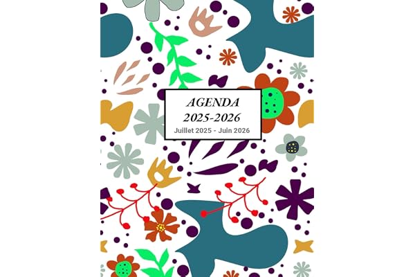 Agenda 2025 2026 Semainier a4: 1 semaine sur 2 pages - 12 mois de juillet 2025 à juin 2026