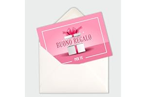 GHIBLI 50 Buoni Regalo cm 15x10 con Buste – Gift Card personalizzabili - Biglietti Omaggio Eleganti da compilare - Voucher per Sconti Negozi Parrucchiera Estetista Studi Uffici - Coupon per Offerte Clienti