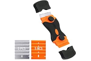 CAM2 Skrobak do płyt ceramicznych, 1 sztuka skrobaka do szkła z 10 ostrzami ze stali nierdzewnej i tworzywa sztucznego