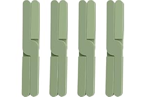 JVHLOV 4 Pack Folding Silicone Trivet, Folding Pot Stand, Non-Slip Worktop Protector Heat Resistant, Pan Protectors for Kitchen Table, for Hot Pans/Cup/Dishes/Plates (Green)