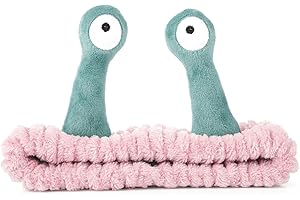 Molain Gesichtswäsche Stirnband, Palm- und Schnecken-Spa-Haarbänder, Elastisches Make-up-Stirnbänder, Kreative Haaraccessoires zum Gesichtwaschen, Duschen, Schönheitspflege(Grün/Rosa)