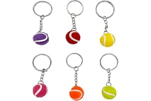 MINGHAN Portachiavi Pallina da Tennis Creativo Keychain da Tennis Portachiavi a Forma di Pallina da Tennis Creativi Ciondolo da Personalità Tennis Palla Pocket Pop Keychain per Borse Decor Amanti