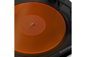 TAKMORK Tappetino per giradischi Slipmat: piatto per giradischi in acrilico antiscivolo in vinile per giradischi antistatico più stretto e definito bassi, arancione