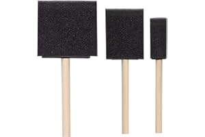 Ryaupy 3 Pièces Pinceau éponge, Pinceau en Mousse, Pinceaux éponges pour Arts, éponge de Peinture pour Adultes et Enfants et Peinture Aquarelle