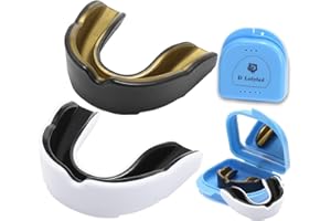 D Lolylad Sport Zahnschutz Kinder und Erwachsene, Mundschutz Boxen mit Spiegelbox, Mouth Guard für MMA, Hockey, Kampfsport, Football, Lacrosse, Kickboxen, Rugby (9-15 Jahre)